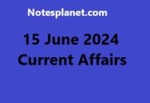 15 June 2024 Current Affairs 15 June 2024 Current Affairs