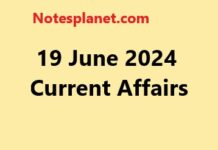 19 June 2024 Current Affairs 19 June 2024 Current Affairs