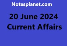 20 June 2024 Current Affairs 20 June 2024 Current Affairs