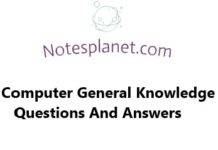 Computer General Knowledge Questions And Answers Computer General Knowledge Questions And Answers