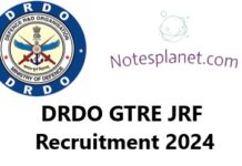 DRDO GTRE JRF Recruitment 2024 DRDO GTRE JRF Recruitment 2024