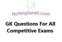 GK Questions For All Competitive Exams GK Questions For All Competitive Exams