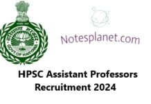 HPSC Assistant Professors Recruitment 2024 HPSC Assistant Professors Recruitment 2024