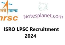 ISRO LPSC Recruitment 2024 ISRO LPSC Recruitment 2024
