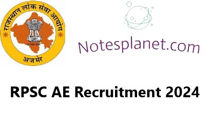 RPSC AE Recruitment 2024