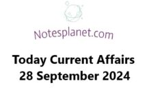 Today Current Affairs 28 September 2024 Today Current Affairs 28 September 2024