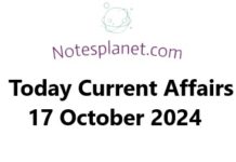 Today Current Affairs 17 October 2024 Today Current Affairs 17 October 2024
