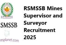 RSMSSB Mines Supervisor and Surveyor Recruitment 2025 RSMSSB Mines Supervisor and Surveyor Recruitment 2025