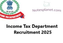 Income Tax Department Recruitment 2025 Income Tax Department Recruitment 2025