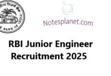 RBI Junior Engineer Recruitment 2025 RBI Junior Engineer Recruitment 2025
