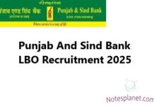 Punjab And Sind Bank LBO Recruitment 2025 Punjab And Sind Bank LBO Recruitment 2025
