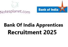 Bank Of India Apprentices Recruitment 2025 Bank Of India Apprentices Recruitment 2025