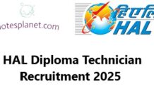 HAL Diploma Technician Recruitment 2025 HAL Diploma Technician Recruitment 2025