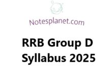 RRB Group D Syllabus 2025 RRB Group D Syllabus 2025