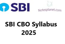 SBI CBO Syllabus 2025 SBI Bank CBO Recruitment 2025
