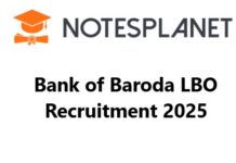 Bank of Baroda LBO Recruitment 2025 Bank of Baroda LBO Recruitment 2025