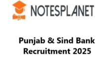 Punjab & Sind Bank Recruitment 2025 Punjab & Sind Bank Recruitment 2025